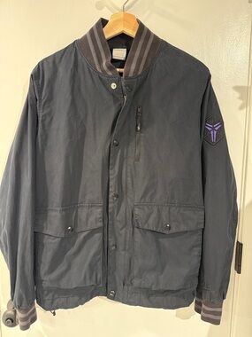 Nike Sportswear Men’s Black Bomber Jacket with Purple Kobe Patch